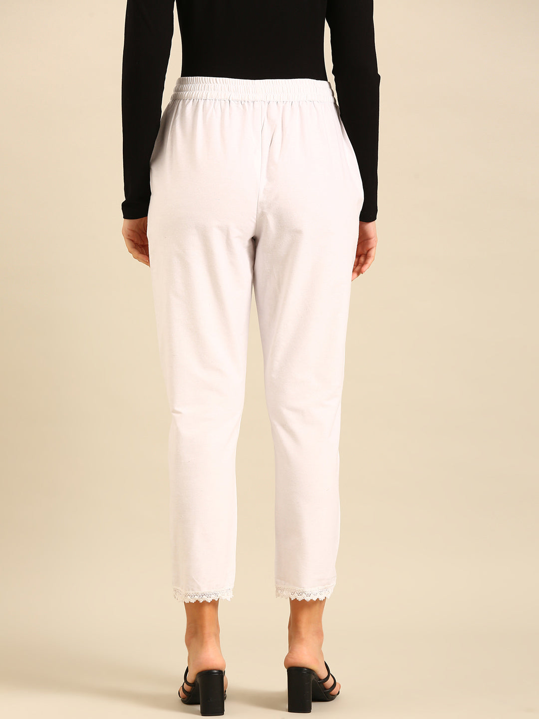 Straight Pant-White - De Moza
