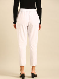 Straight Pant-White - De Moza