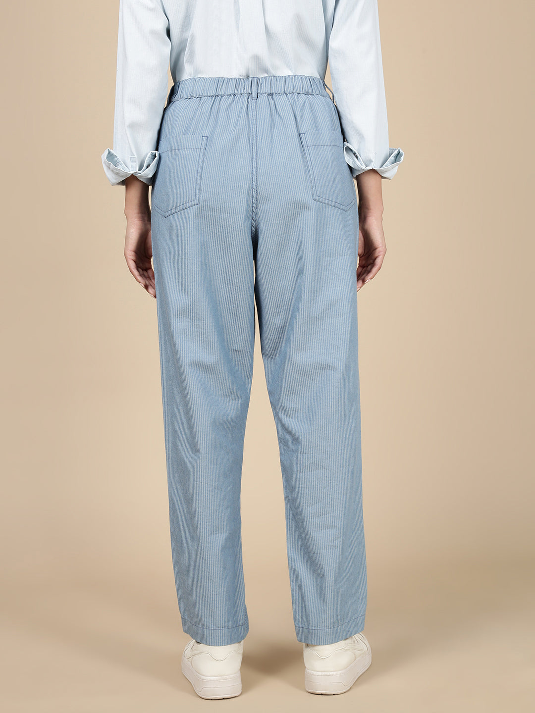Straight Pant-Mid Blue - De Moza