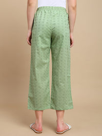 De Moza Women Casual Palazzo Fog Green - De Moza