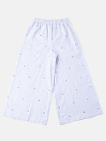 De Moza Girls Printed Palazzo Blue