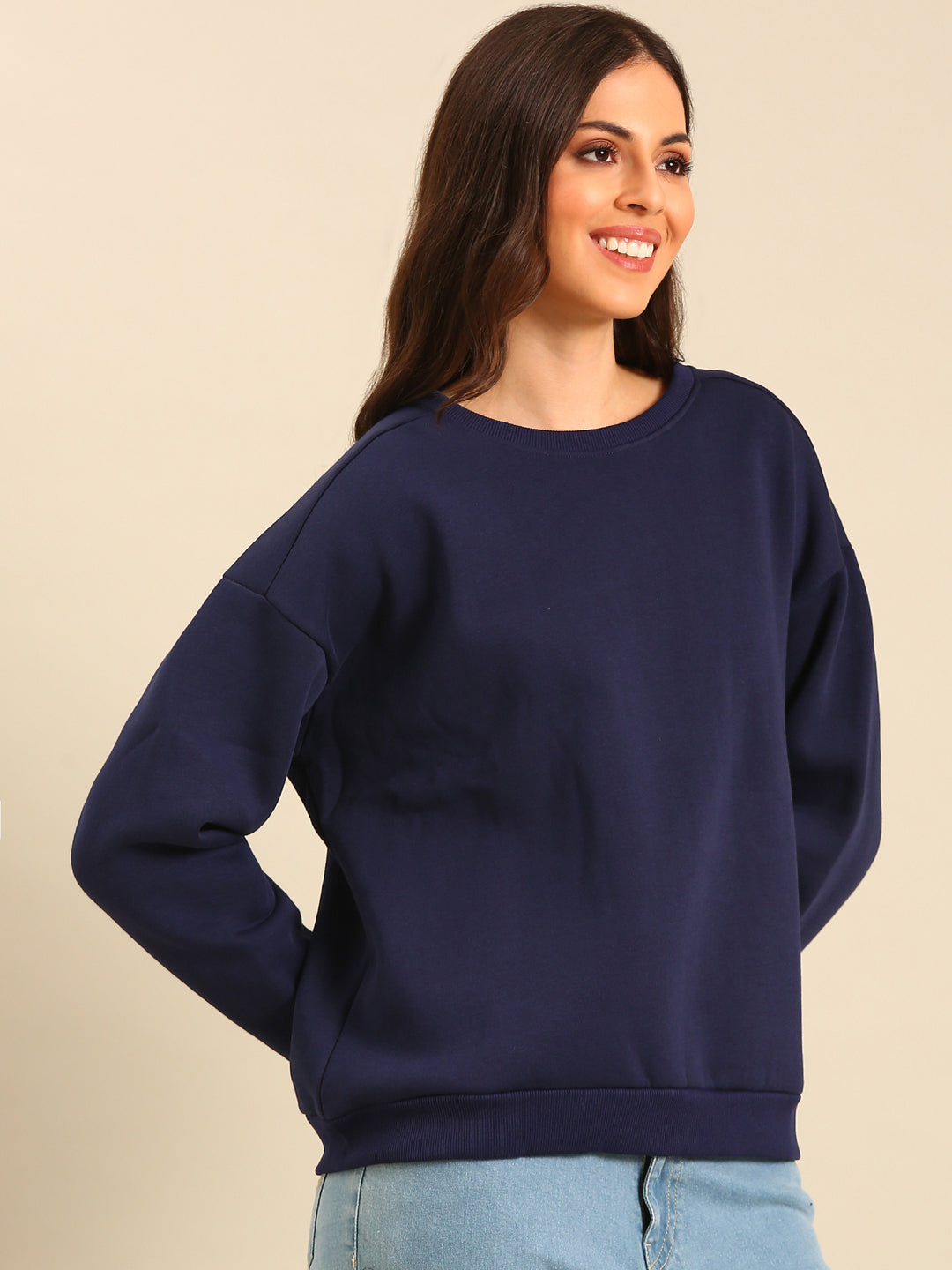 Sweatshirt-Navy Blue - De Moza