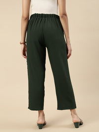 Pleated Pants-Olive