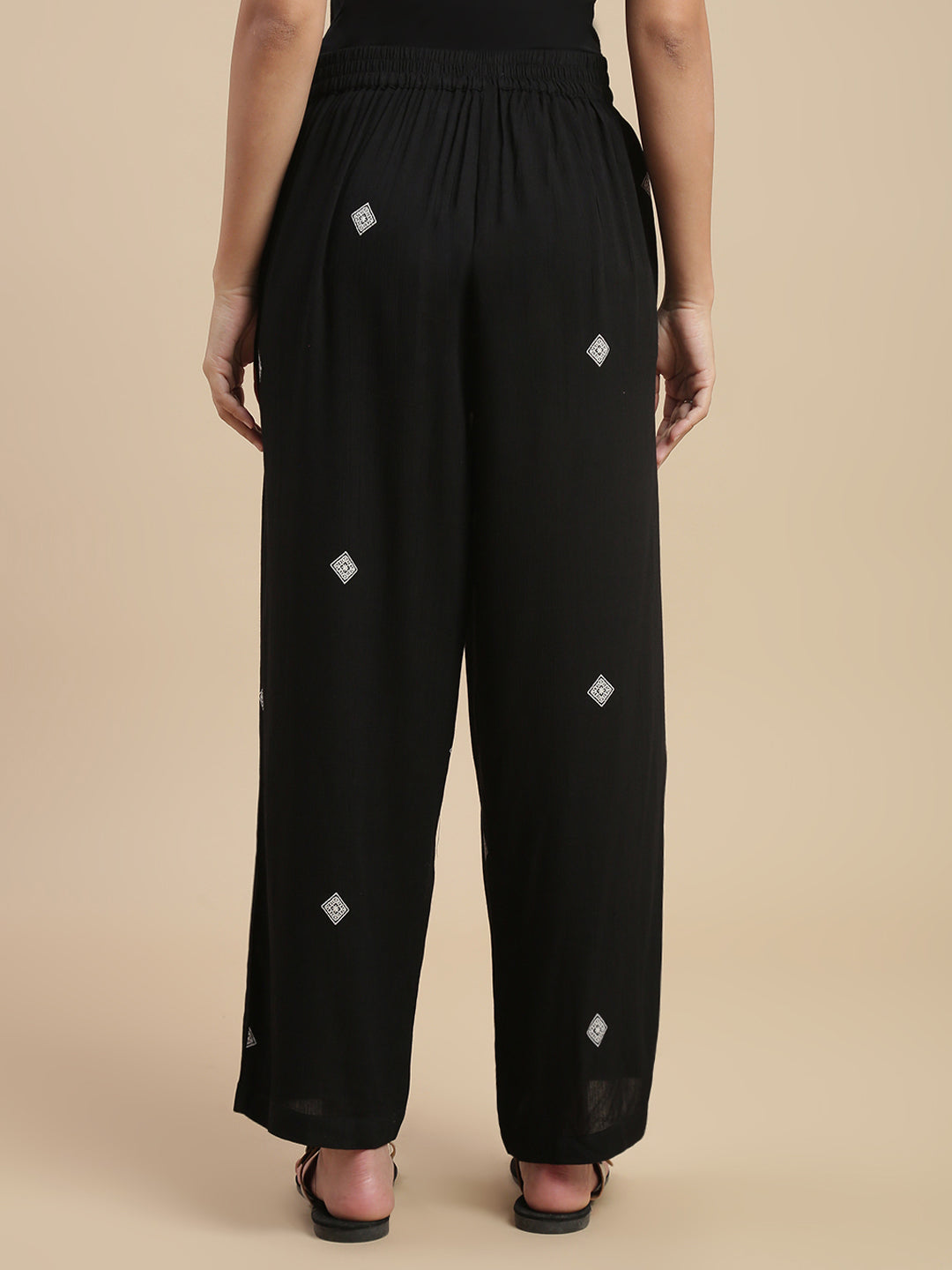 De Moza Women Casual Palazzo Black - De Moza