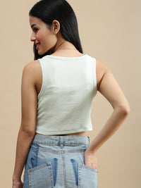 De Moza Women Casual Top Fog Green