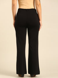 Fit & Flare Pant-Black - De Moza