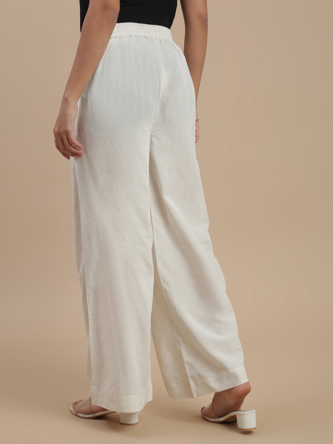 De Moza Women Casual Palazzo Natural - De Moza