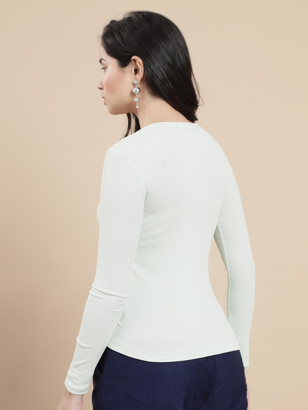 De Moza Women Casual Top Fog green