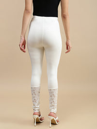 De Moza Women Casual Leggings Offwhite