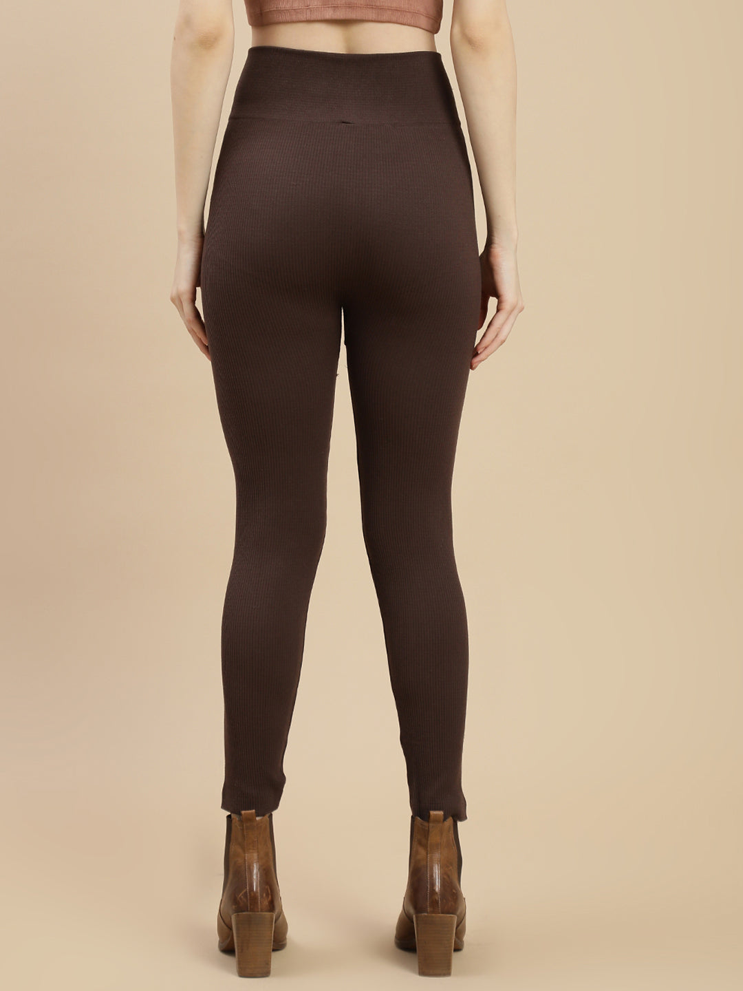 De Moza Women Winter Leggings Brown