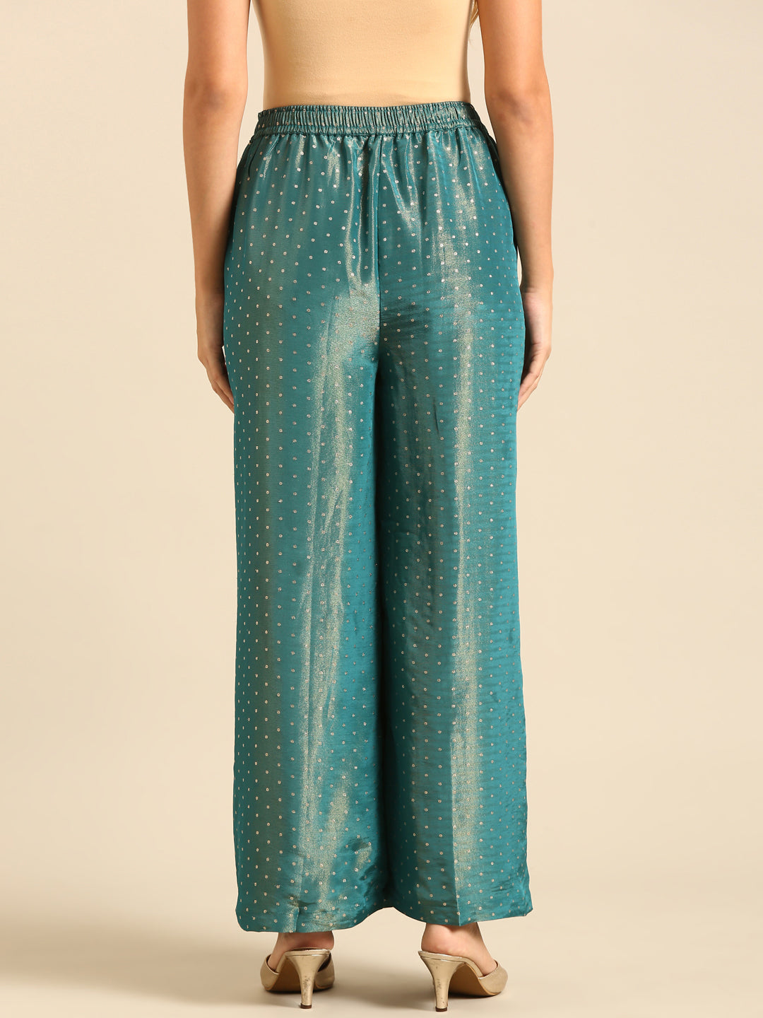 Palazzo Polka Dots-Teal - De Moza