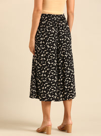Culottes All Over Print-Black - De Moza