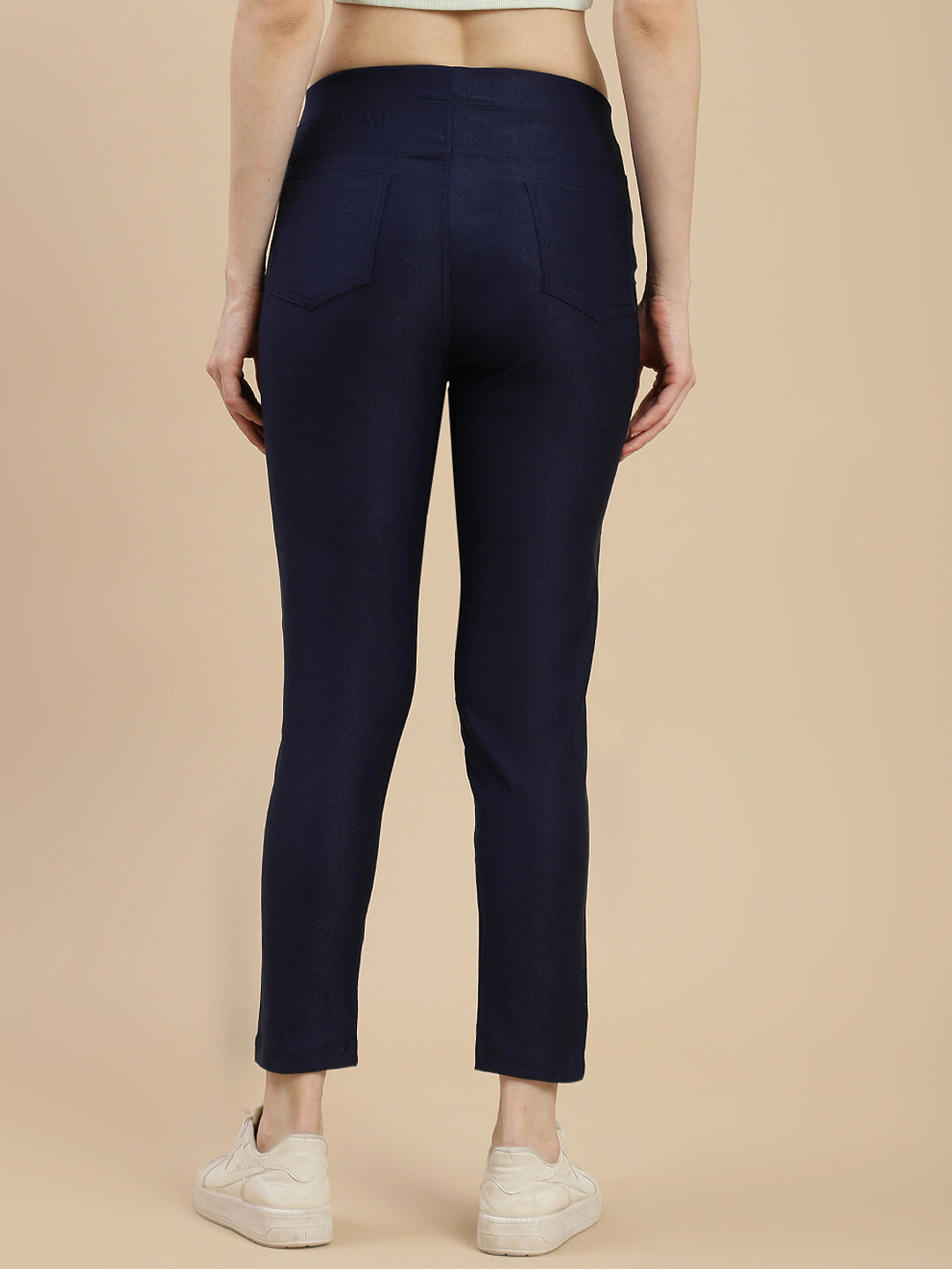 De Moza Women's Casual Jegging Navy Blue - De Moza