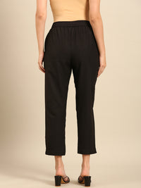 Cigarette Pants-Black - De Moza