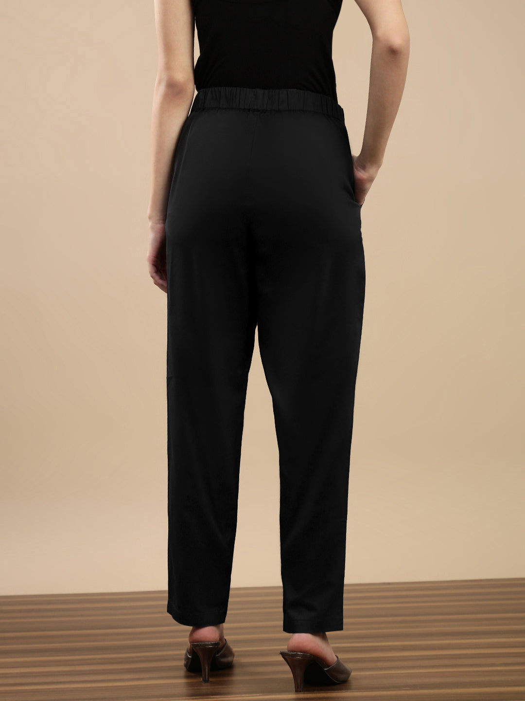 De Moza Women Casual Pants Black