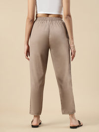 Cigarette Pants-Taupe