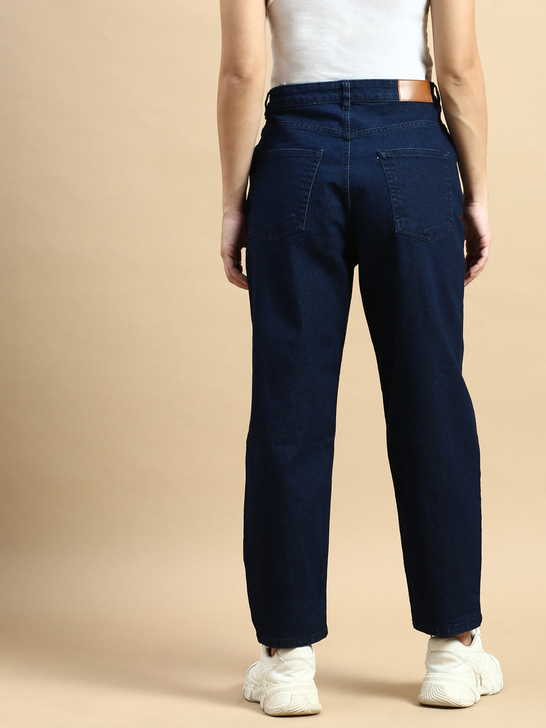 Straight Fit Jeans-Dark Blue - De Moza