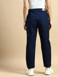 Straight Fit Jeans-Dark Blue - De Moza