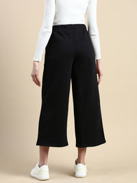 Wide Leg Straight Pant-Black - De Moza