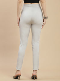 De Moza Women's Festive Pants silver - De Moza