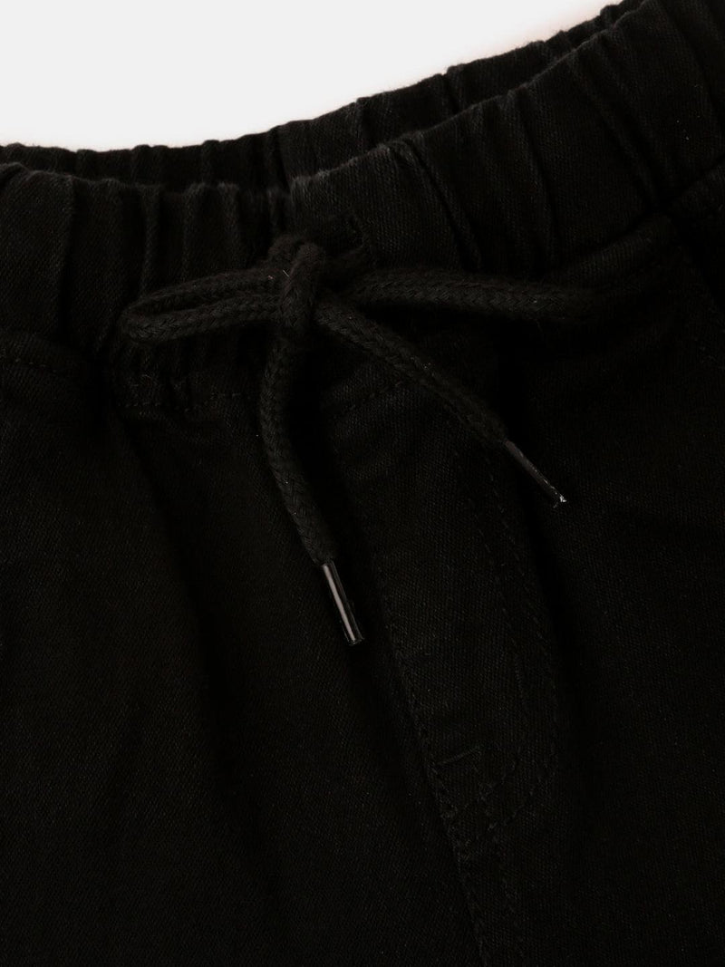 De Moza Girls Jeans Solid Denim Black - De Moza