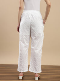 De Moza Women Casual Palazzo White