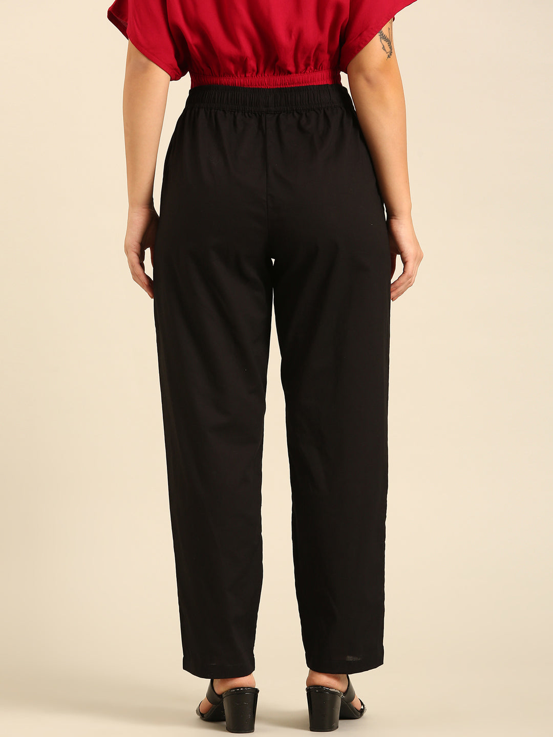 Straight Pant-Black - De Moza