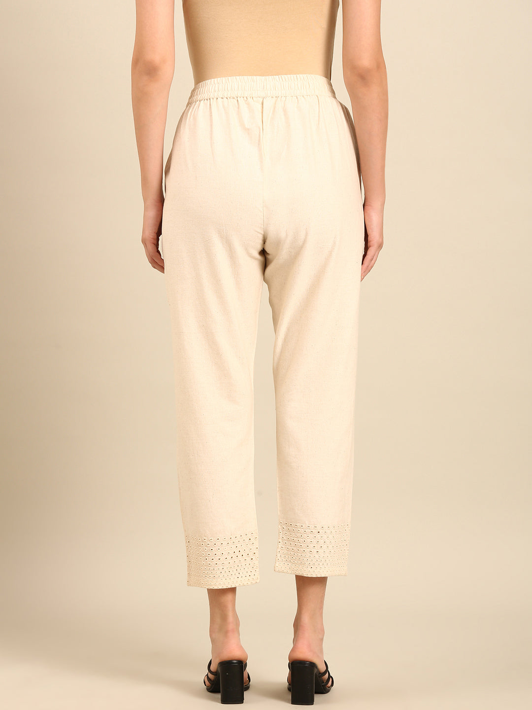 Straight Pant-Natural - De Moza