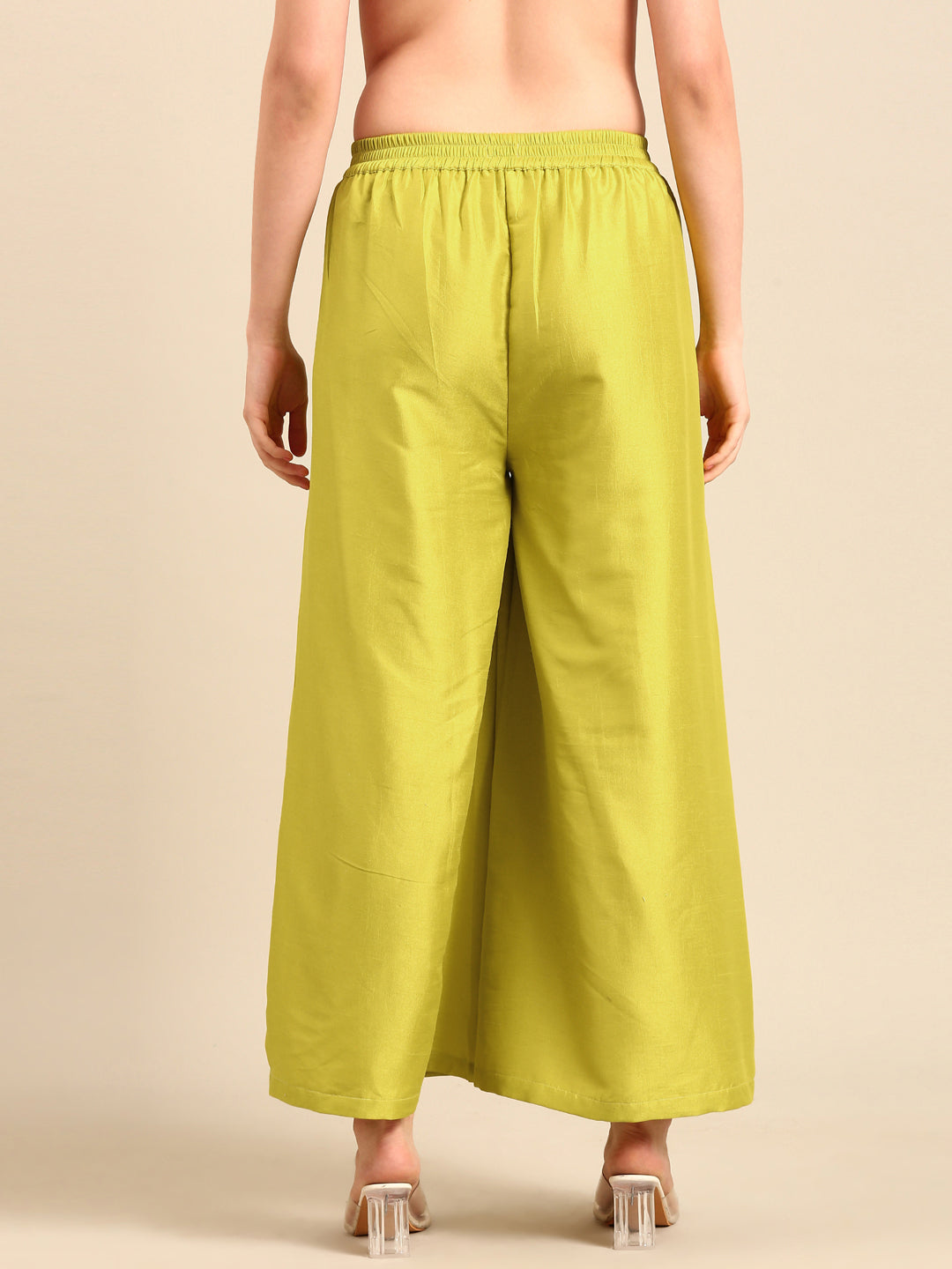 Co-Ord Set(Top & Palazzo)-Lime