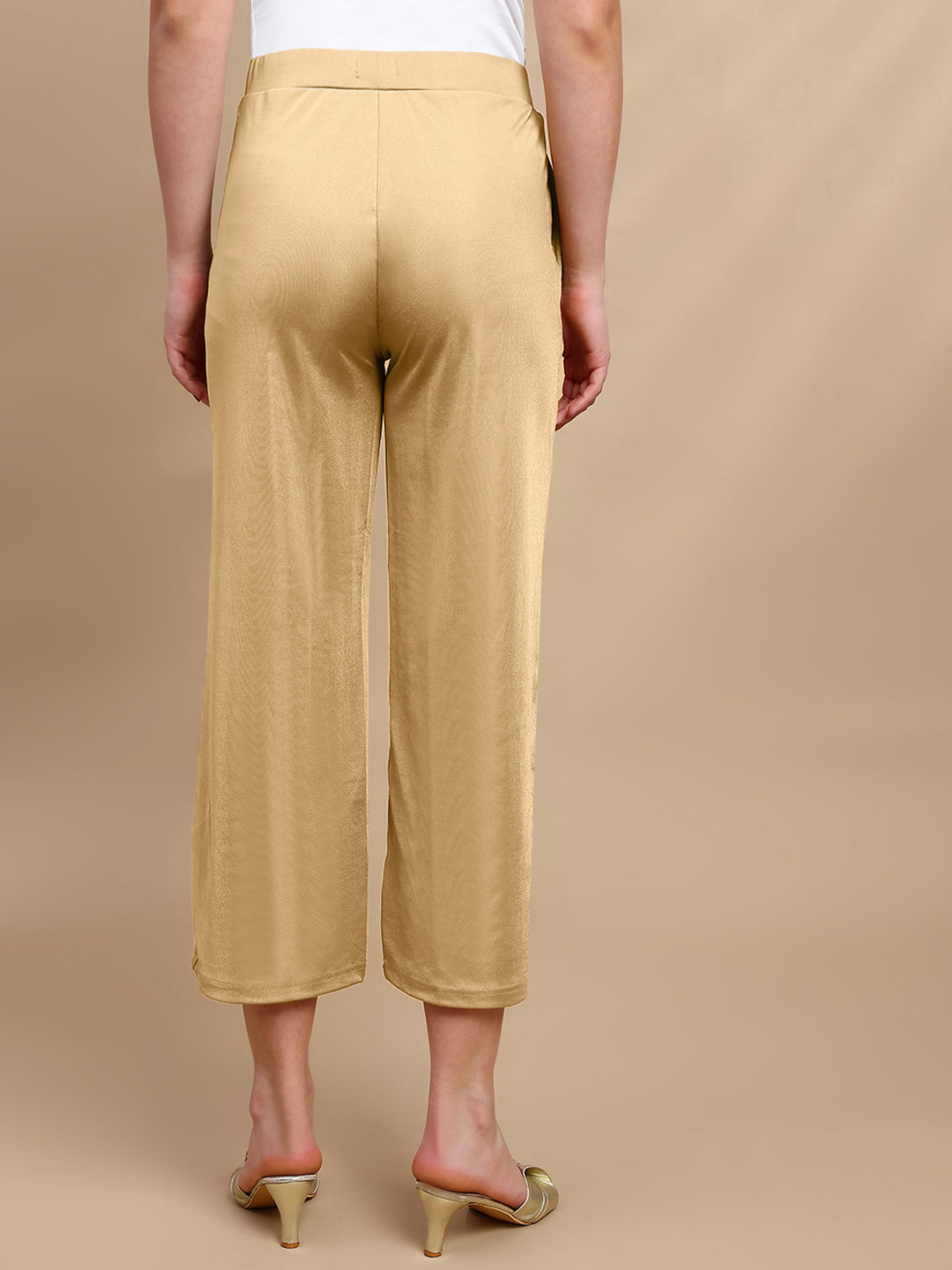 De Moza Women Festive Palazzo Gold - De Moza