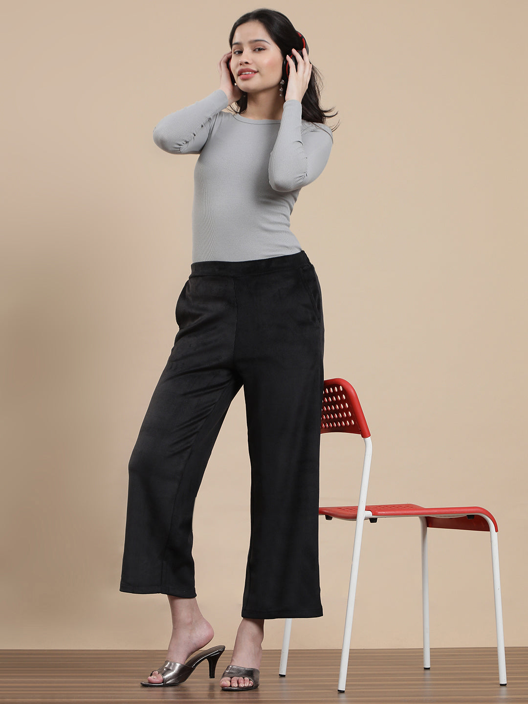 De Moza Women Casual Top Light Grey