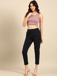 Super Stretch Kurti Pant-Navy - De Moza