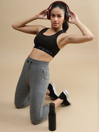 De Moza Women Athleisure Pants Anthra Melange