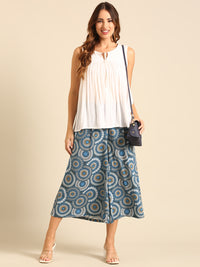 Printed Culottes-Blue - De Moza