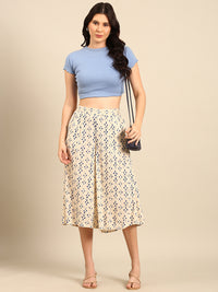 Printed Culottes-OffWhite - De Moza