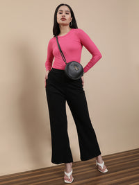 De Moza Women Casual Tregging Black