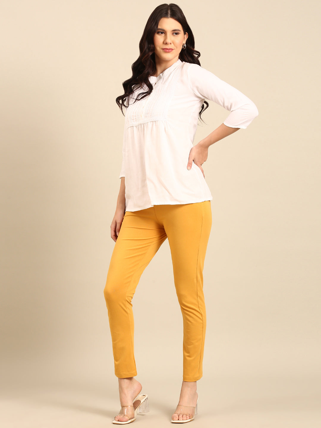 Women's Needle Pants Gold - De Moza