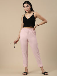 Casual Straight Pant-Baby Pink