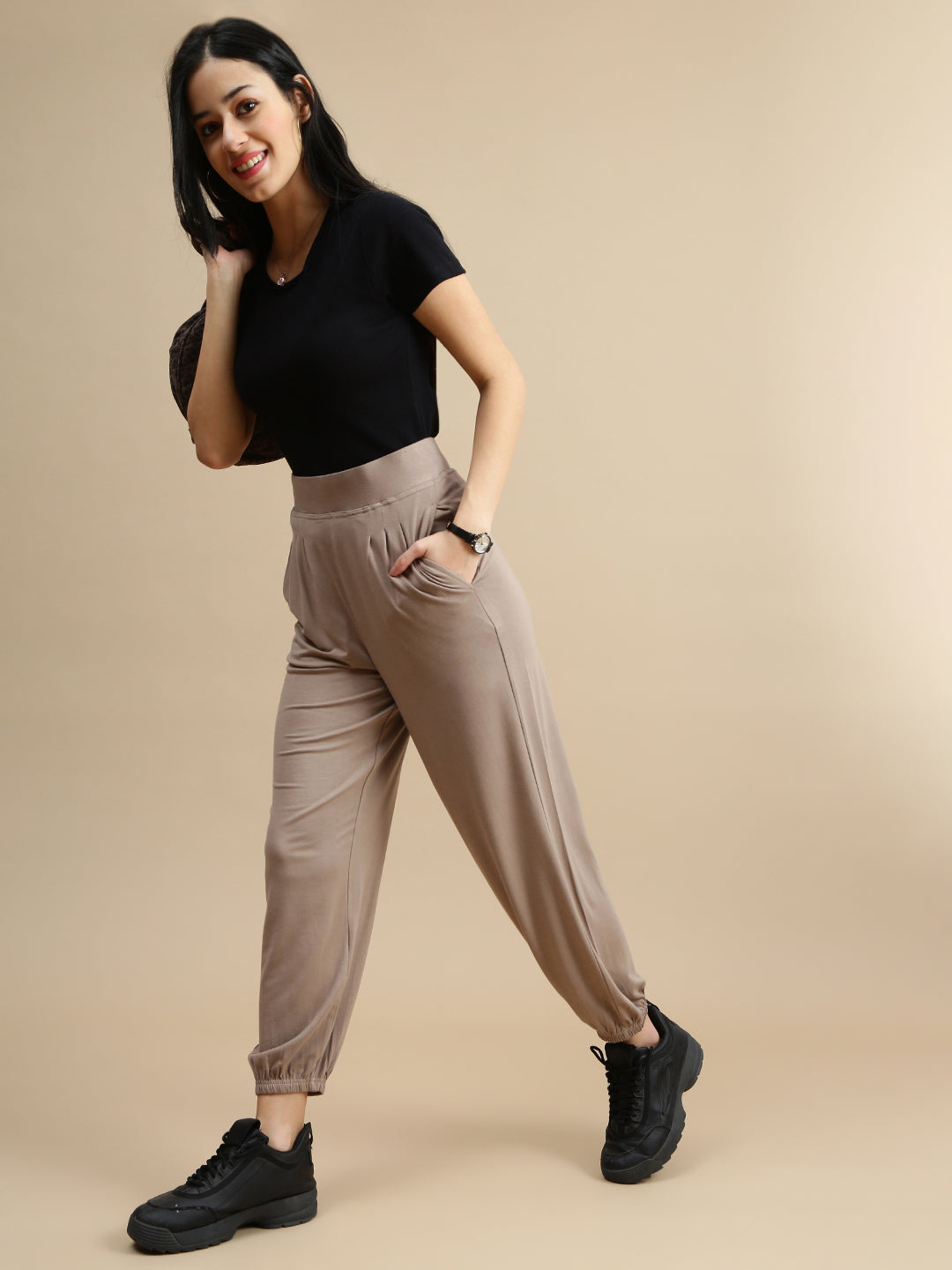 De Moza Women Casual Top Black
