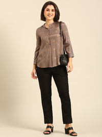 Cigarette Pant Embroidered-Black - De Moza