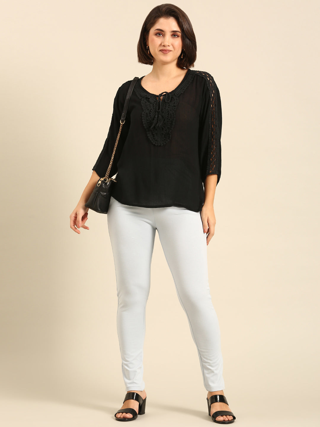 Women's Needle Pants Sea Blue - De Moza