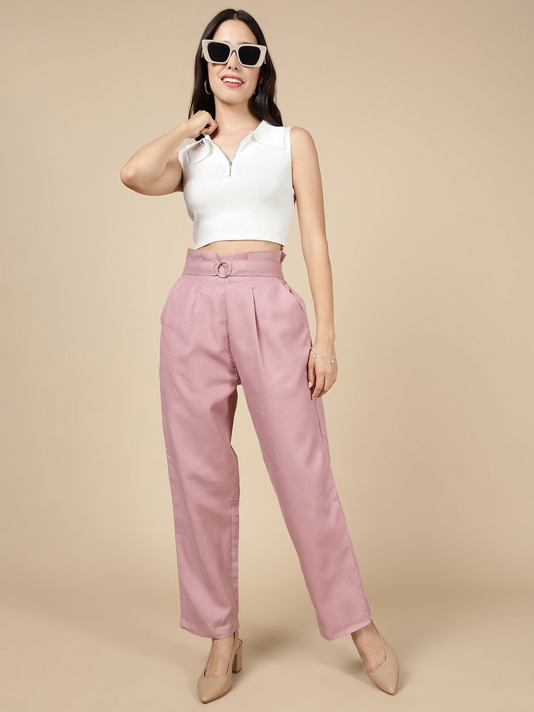 Paper Bag Pant-Rust
