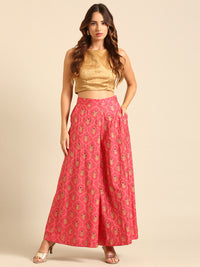 Palazzo All Over Print-Coral - De Moza