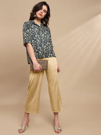 De Moza Women Festive Palazzo Gold - De Moza