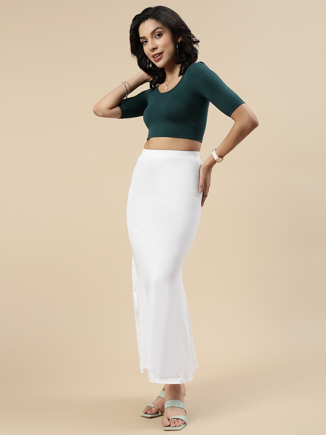 Blouse-Bottle Green - De Moza