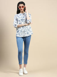 Tunic Top Printed-Blue - De Moza