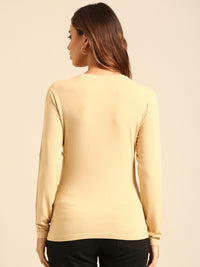 T-Shirt Long Sleeve-Beige - De Moza