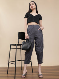 De Moza Women Casual Pants Grey