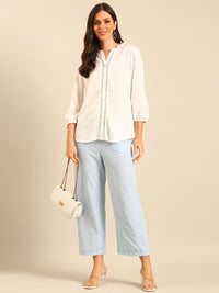 Casual Palazzo-Powder Blue - De Moza