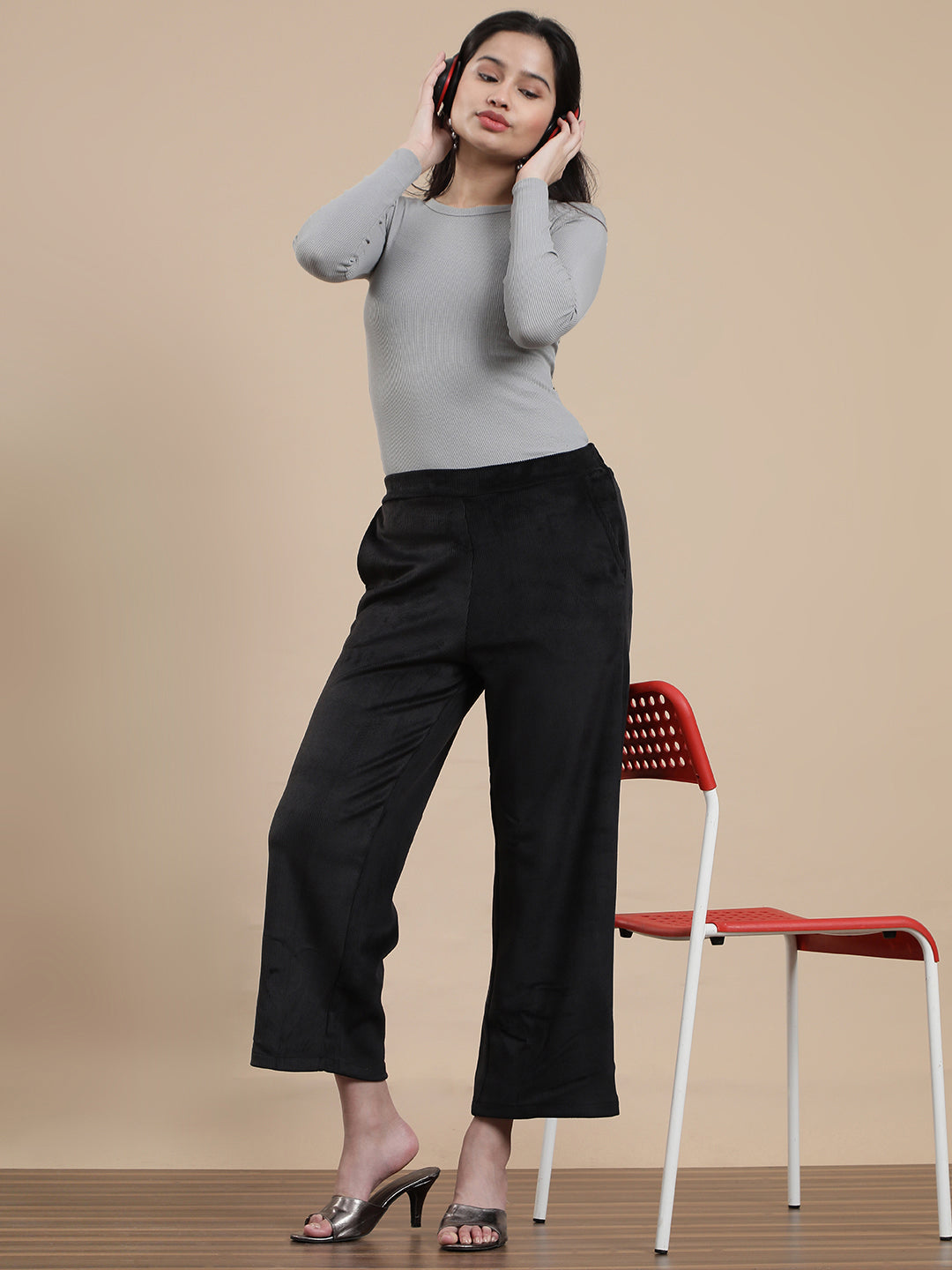 De Moza Women Casual Palazzo Black